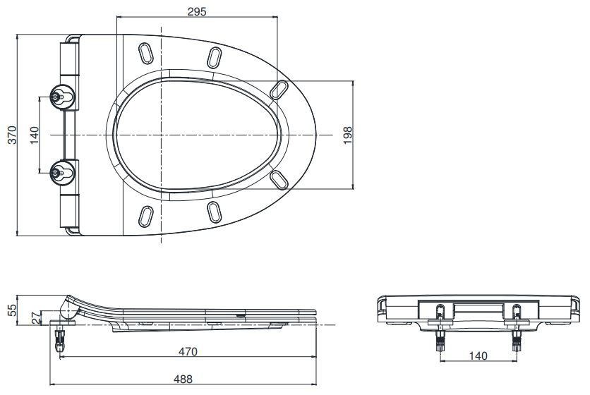 bản vẽ kỹ thuật nắp rửa toto tc600vs