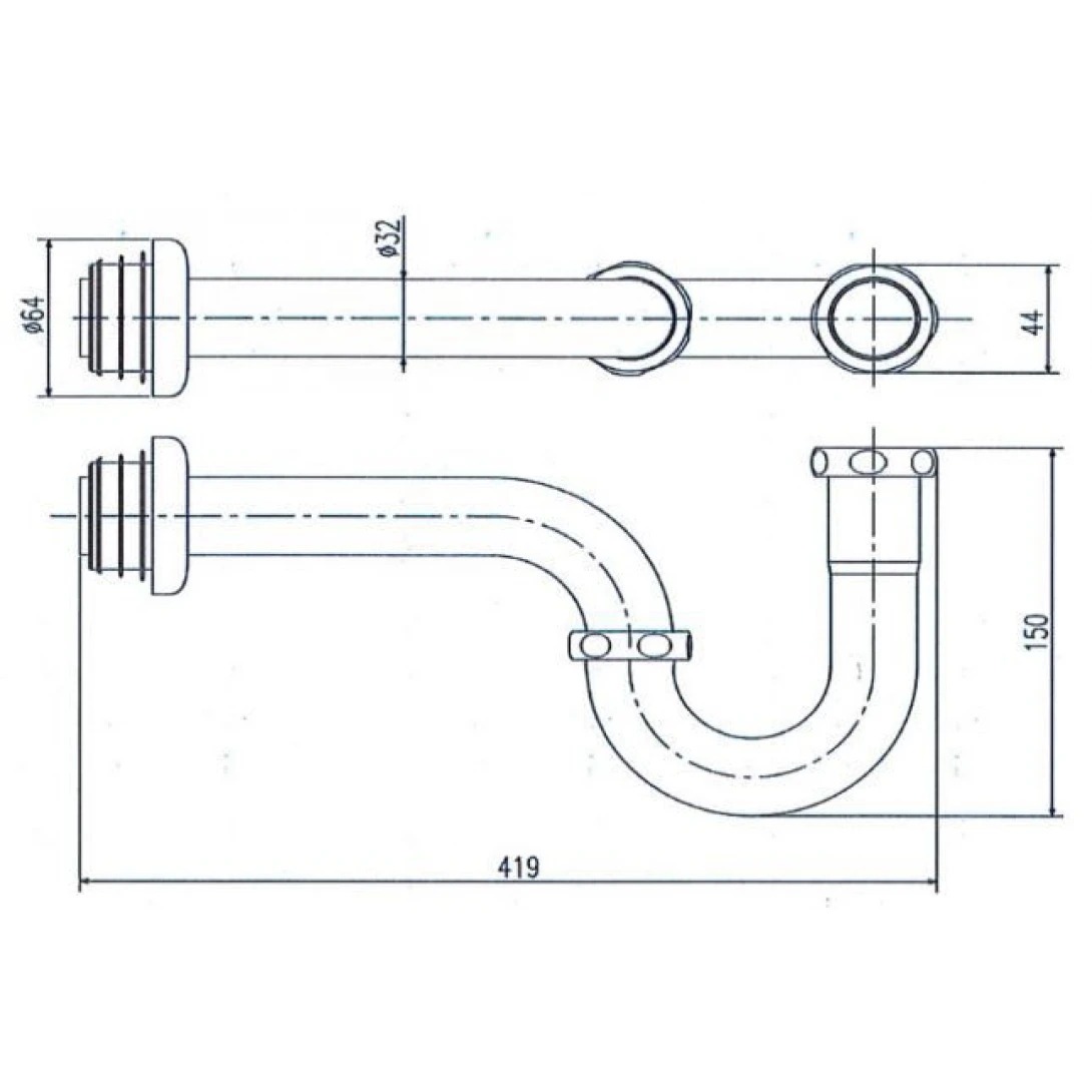 Bản vẽ kĩ thuật ống thải INAX A-678P