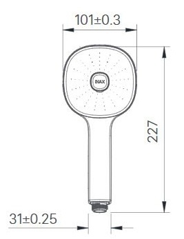 bản vẽ kích thước bát sen cầm tay inax bf-sc8