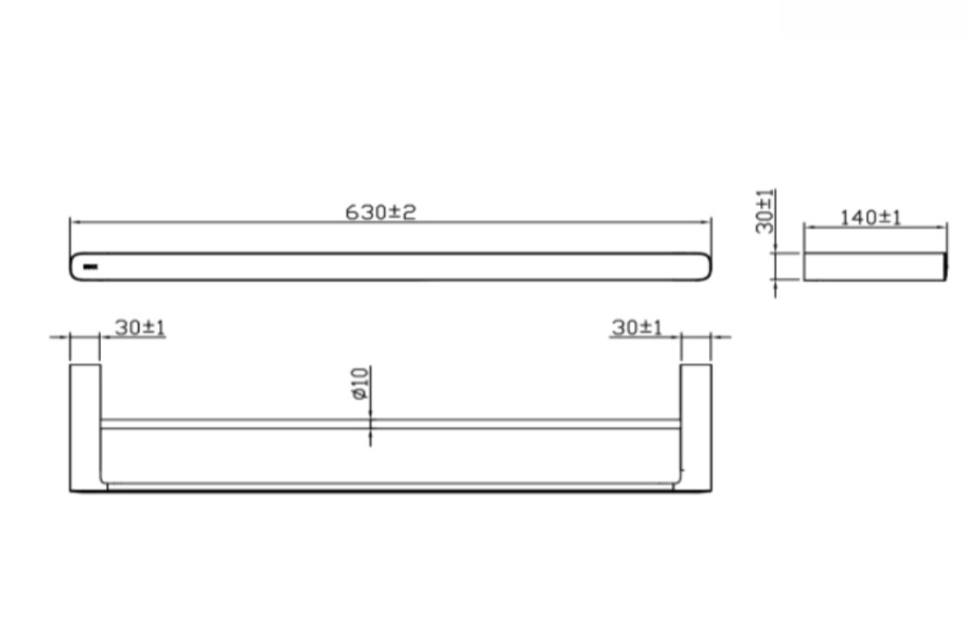 bản vẽ kích thước vắt khăn inax kfs-945vw