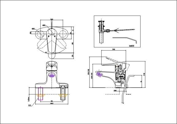 bản vẽ kcish thước vòi chậu lavabo inax lfv-1001s