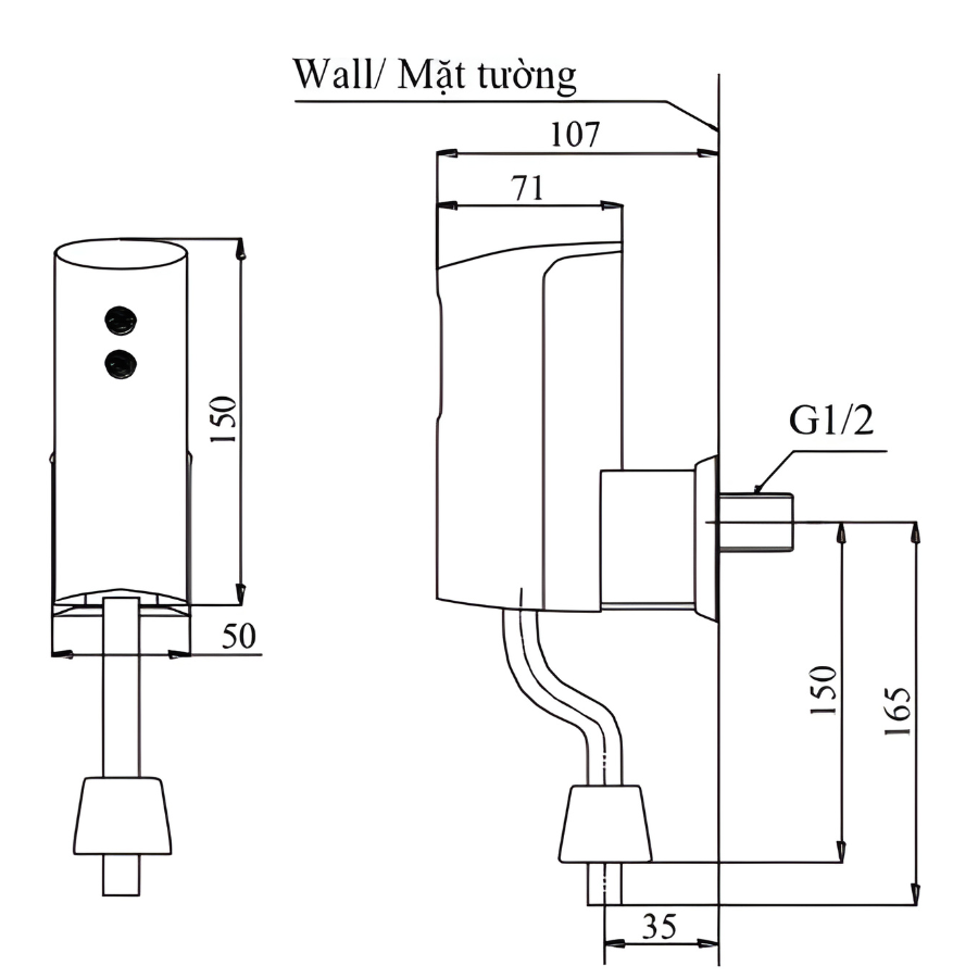 ban ve kich thuoc va xa cam ung toto due110psk
