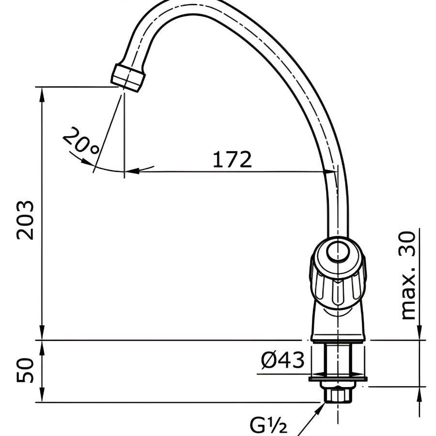 bản vẽ kỹ thuật vòi bếp gật gù nóng lạnh toto tx603km