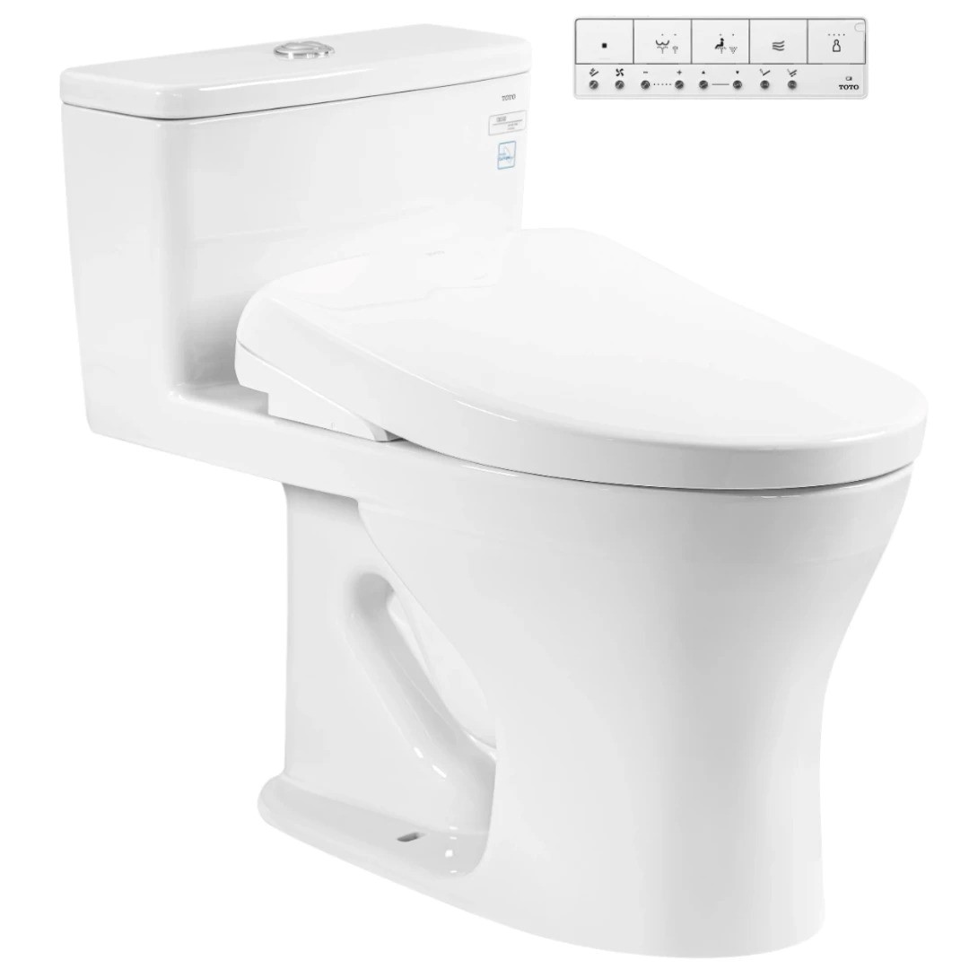 Bồn Cầu Điện Tử 1 Khối TOTO MS855CDW23 Nắp Rửa Washlet TCF47360GAA S7