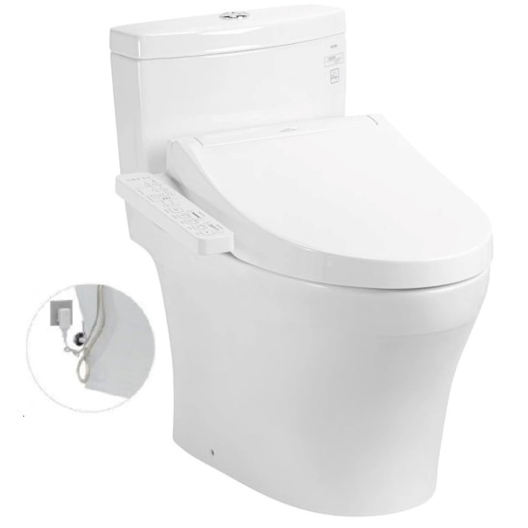 Bồn Cầu Điện Tử 1 Khối TOTO MS889DRW16#XW Nắp Rửa Washlet C2 - TCF23410AAA