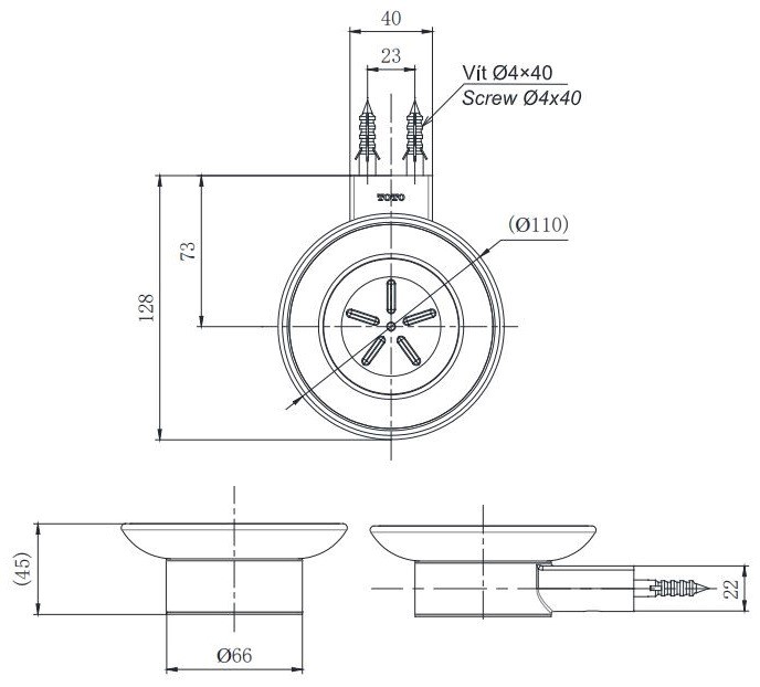 Lô đựng xà bông TOTO YAS201V