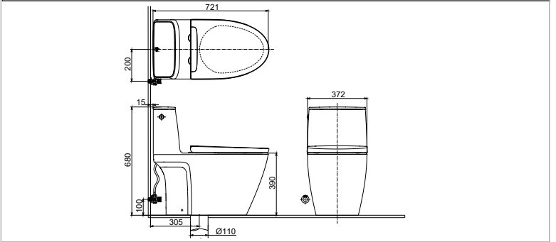 Bồn Cầu Xả Cảm Ứng INAX 1 Khối ACT - 902VN
