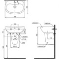Chậu rửa Lavabo treo tường Toto LHT240CS