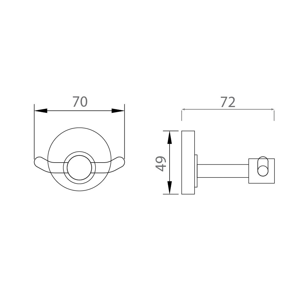 Móc áo đơn Bosstani BT1606-2