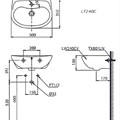 Chậu rửa Lavabo treo tường Toto LT240CS