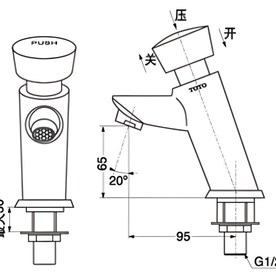 Vòi lavabo nước lạnh TOTO DL102
