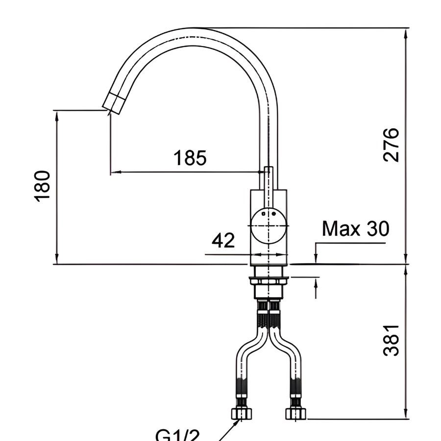 Vòi bếp nóng lạnh gật gù TOTO TX605KESBR