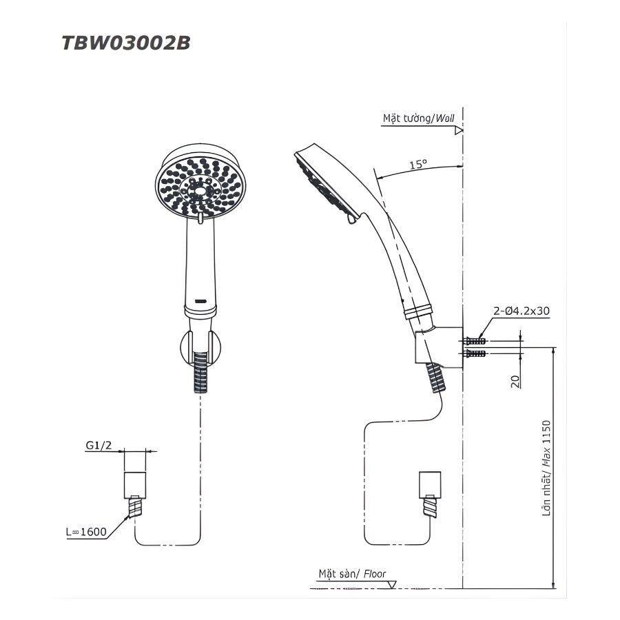 Bát sen cầm tay TOTO TBW03002B