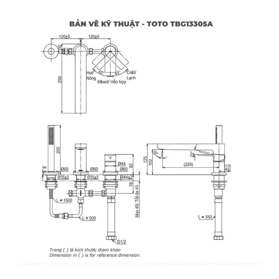 Vòi xả bồn TOTO TBG13305A