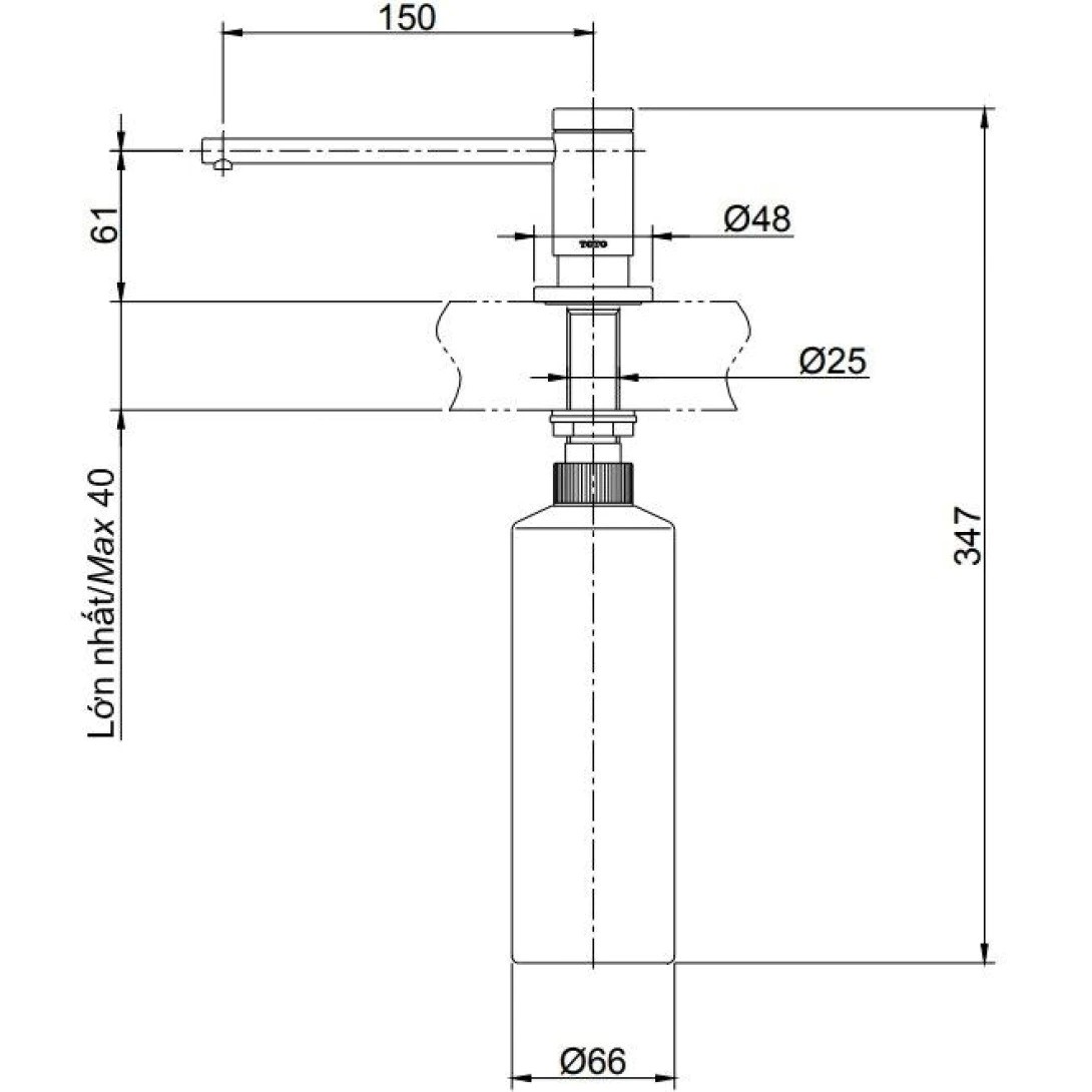 Hộp đựng xà phòng gắn chậu TOTO TX728AEV1Z