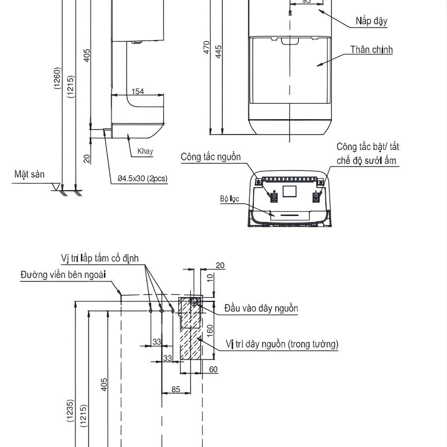 Máy sấy tay TOTO TYC322W