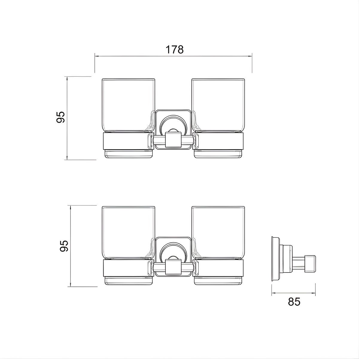 Kệ cốc đôi Bosstani BT1310