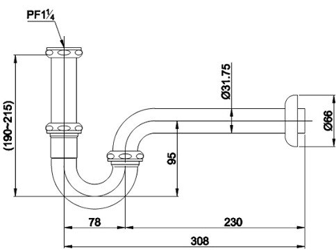 Ống thải chữ P TOTO TVLF403
