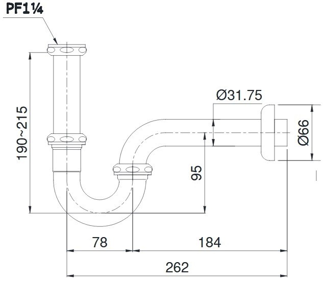 Ống thải chữ P TOTO TVLF402