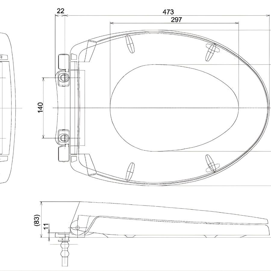 Nắp bồn cầu TOTO TC393VS