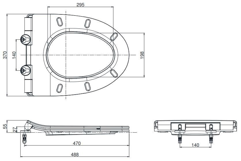 Nắp bồn cầu TOTO TC600VS