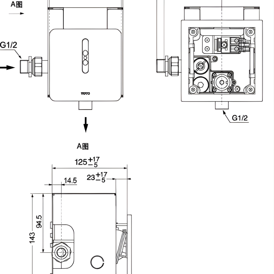 Van xả tiểu nam TOTO DUE126UKA