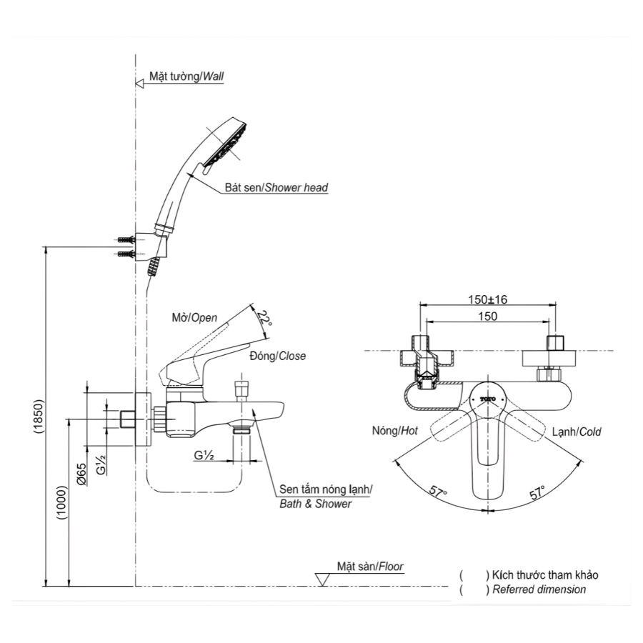 Sen tắm nóng lạnh TOTO TBG03302VA