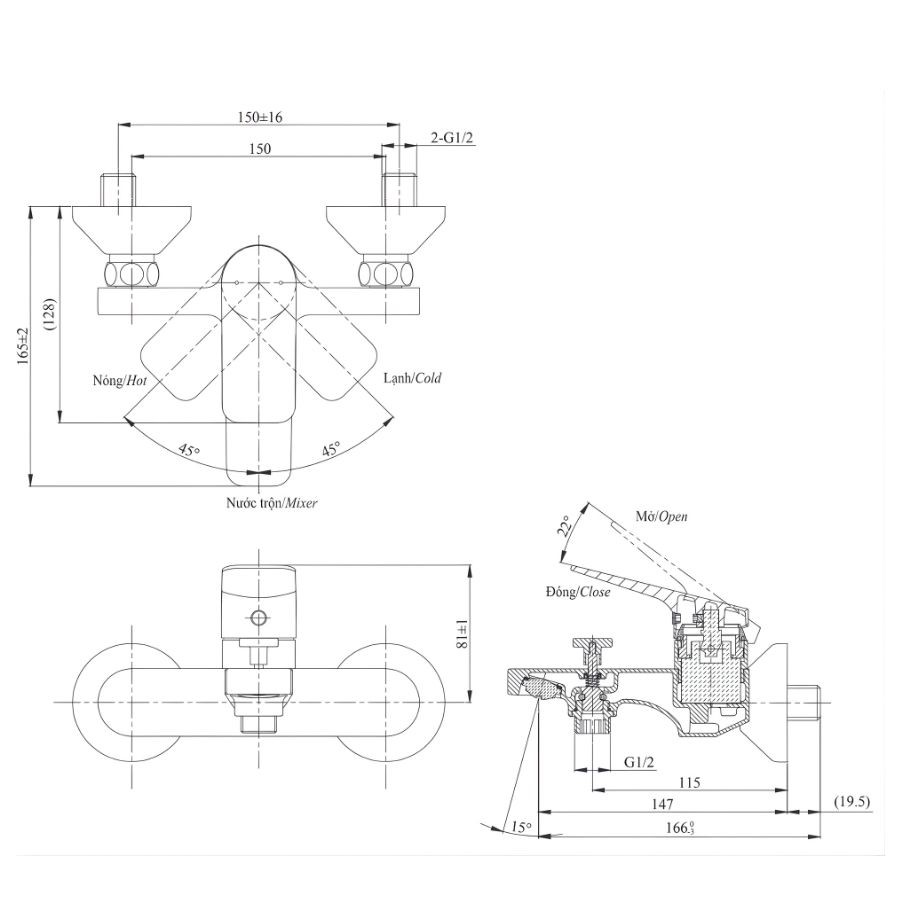 Sen tắm nóng lạnh TOTO TTMR302V