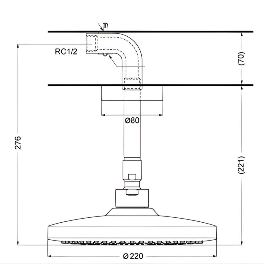 Bát sen gắn trần TOTO TBW01003B1A