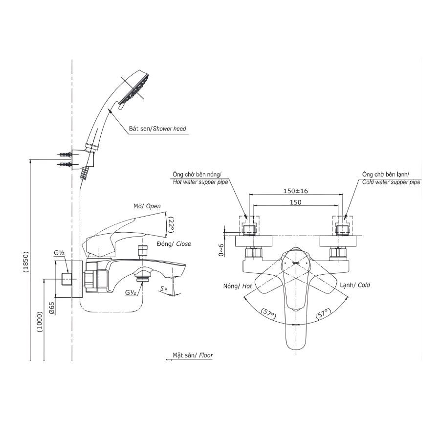 Sen tắm nóng lạnh TOTO TBG09302VA