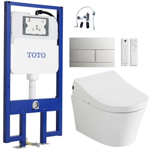 Bồn Cầu TOTO CW553C#XW/TCF34570GAA Treo Tường Giấu Dây Nắp Rửa Điện Tử