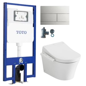 Bồn Cầu TOTO CW553C#XW/TCF33370GAA Treo Tường Giấu Dây Nắp Rửa Điện Tử