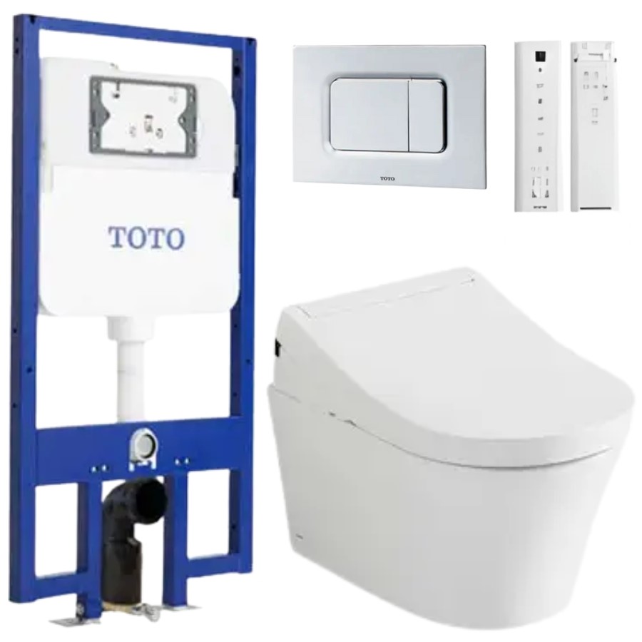 Bồn Cầu TOTO CW553C#XW/TCF34320GAA Treo Tường Giấu Dây Nắp Rửa Điện Tử