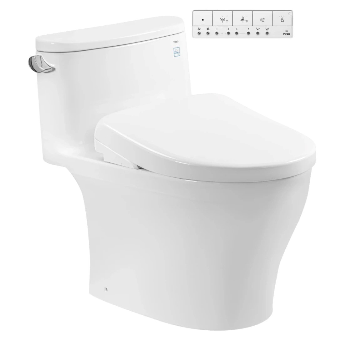 Bồn Cầu Điện Tử 1 Khối TOTO MS887CRW23 Nắp Rửa Washlet TCF47360GAA S7