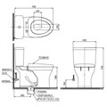 Bồn Cầu TOTO CS735DT10 Nắp Êm TC395VS 2 Khối