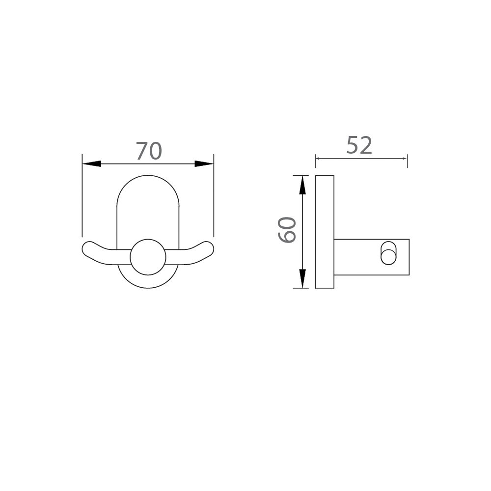 Móc áo đơn Bosstani BT1006-2