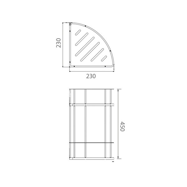 Kệ góc 2 tầng inox Bosstani  BT6235