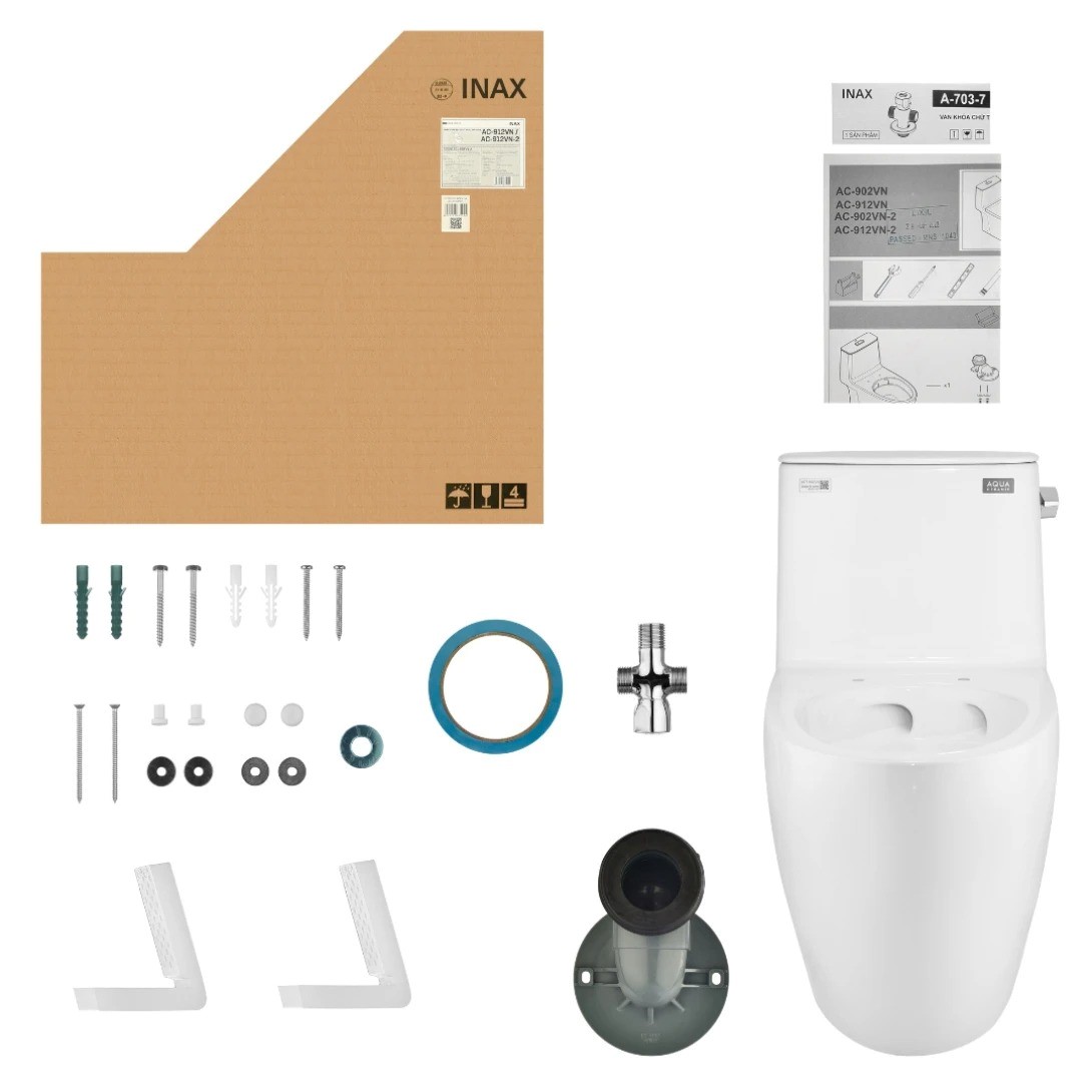 Bồn Cầu 1 Khối INAX AC-912VN Xả Nhấn 