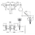 Vòi xả bồn tắm nóng lạnh TOTO 4 lỗ TBG10202A