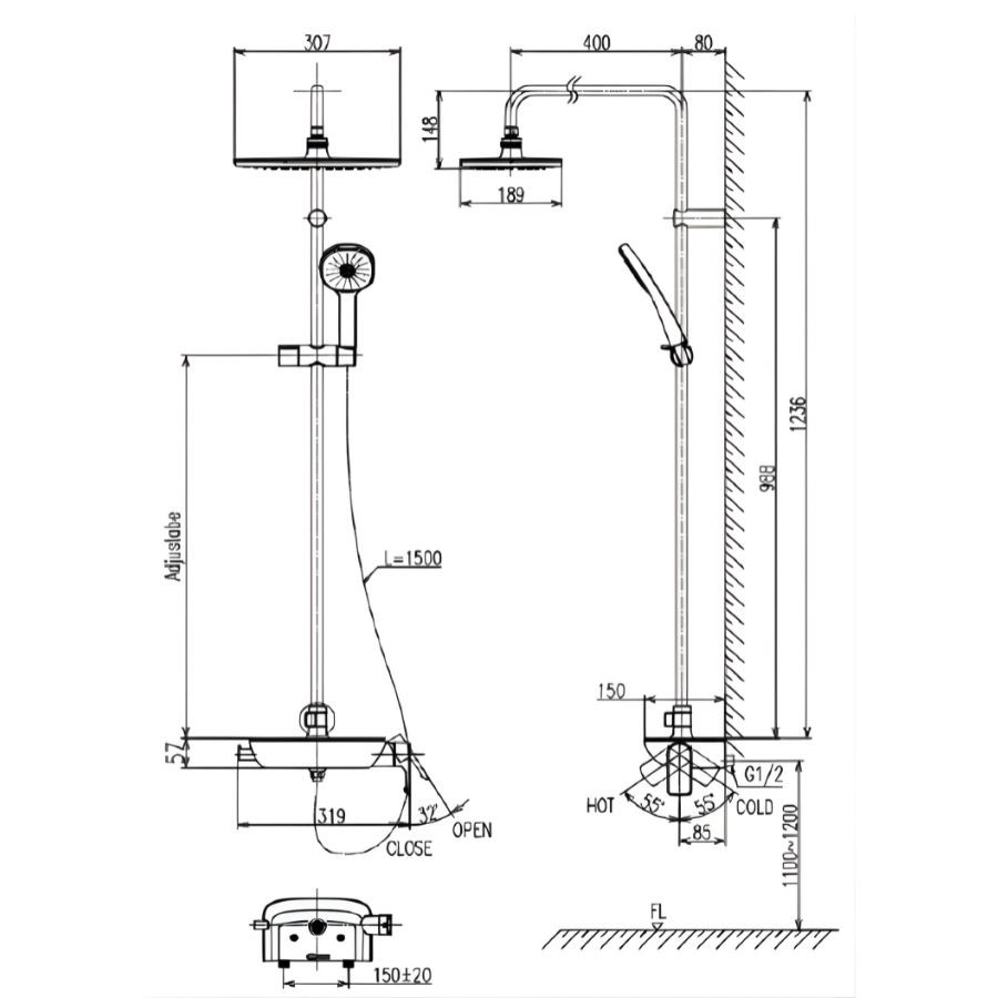  Sen Cây nhiệt độ Inax BFV-615S-8C