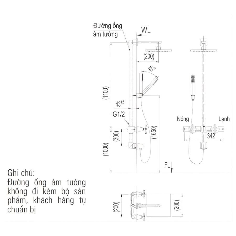  Sen âm tường nhiệt độ Inax BFV-81SEHC