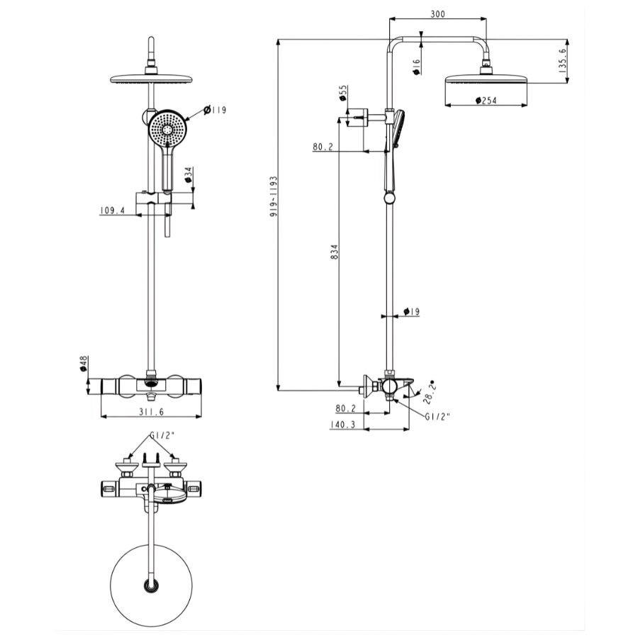  Sen tắm cây nóng lạnh American Standard WF-1M13