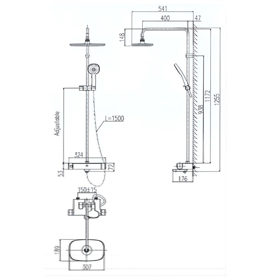  Sen tắm cây nhiệt độ Inax BFV-639T