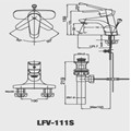 Vòi lavabo nóng lạnh INAX LFV-111S