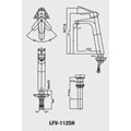 Vòi lavabo nóng lạnh INAX LFV-112SH dáng cao