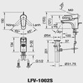 Vòi lavabo nóng lạnh INAX LFV-1002S
