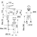 Vòi lavabo nóng lạnh INAX LFV-502S