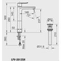 Vòi lavabo nóng lạnh INAX LFV-2012SH