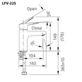 Vòi chậu lavabo lạnh INAX dáng thấp LFV-22S