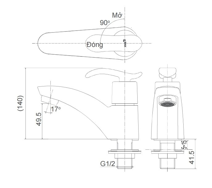 Vòi chậu lavabo lạnh INAX LFV-11A